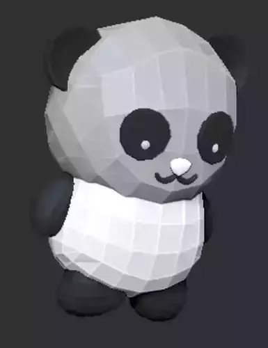 LOW POLY PANDA bear