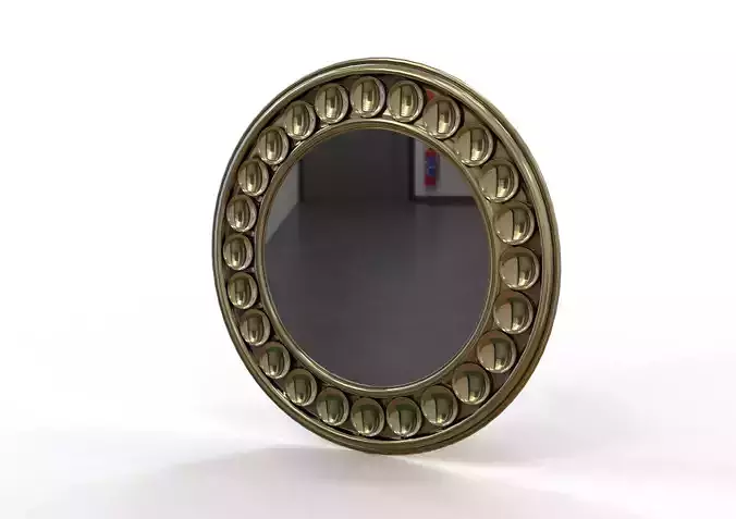Round mirror frame 001 3d model