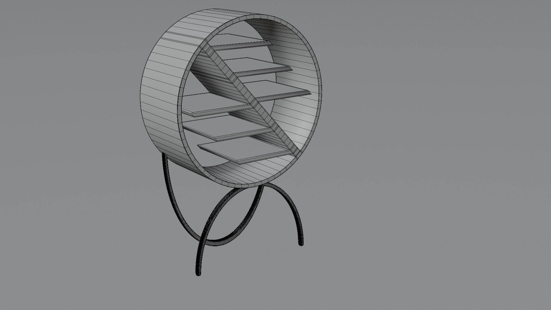 shelf-A01 book shelf with circular shape Free 3D model_7