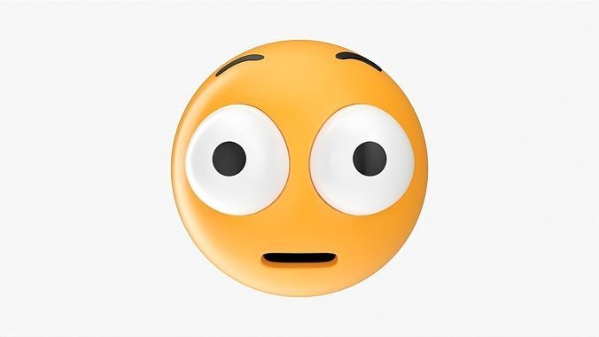 Emoji 035 Astonished with protruding eyes 3D model