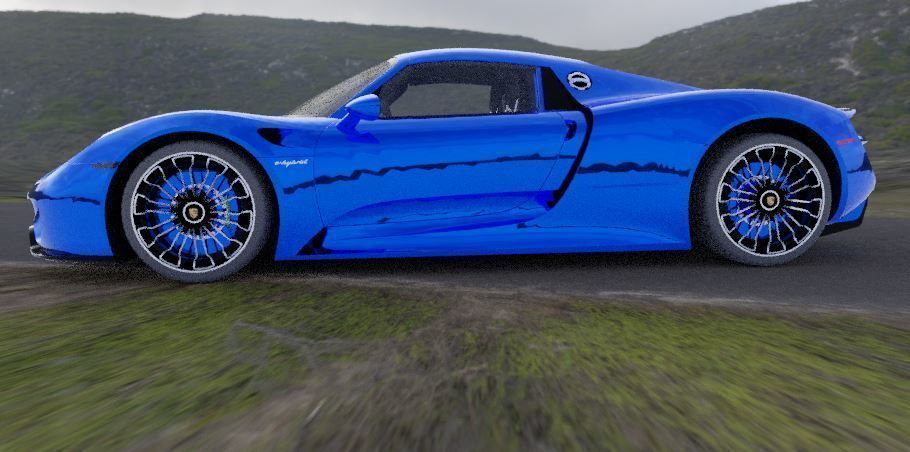 porsche  918 spyder Free low-poly 3D model_2