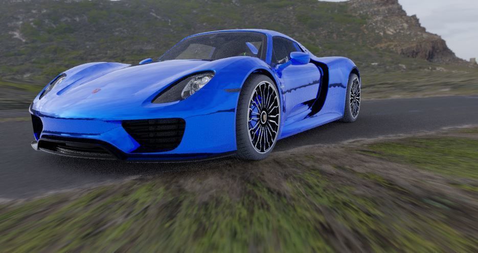 porsche  918 spyder Free low-poly 3D model_1