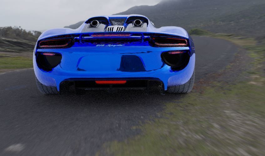 porsche  918 spyder Free low-poly 3D model_3