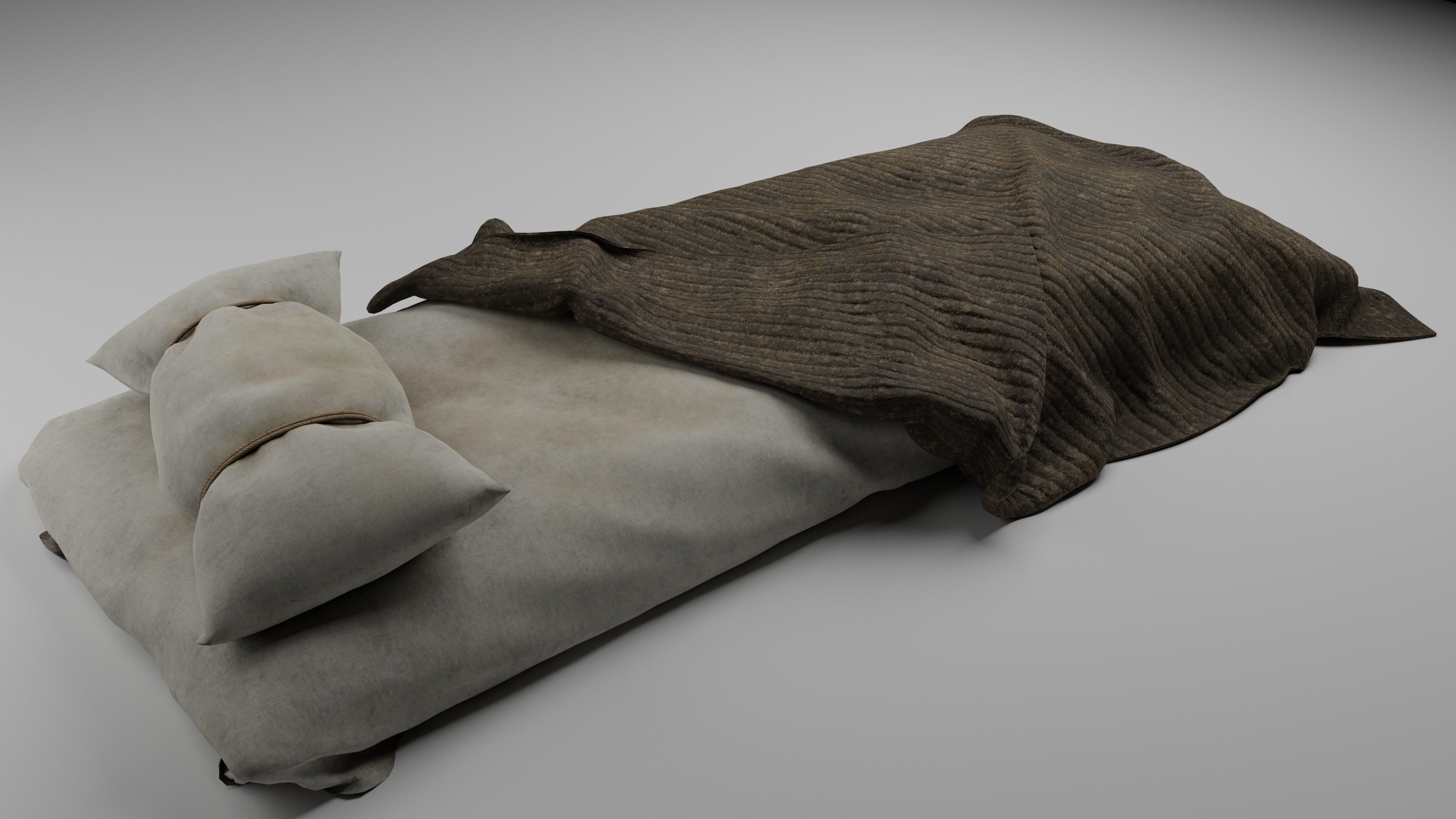 Mattress - Old Bed - Jergon 3D model_8