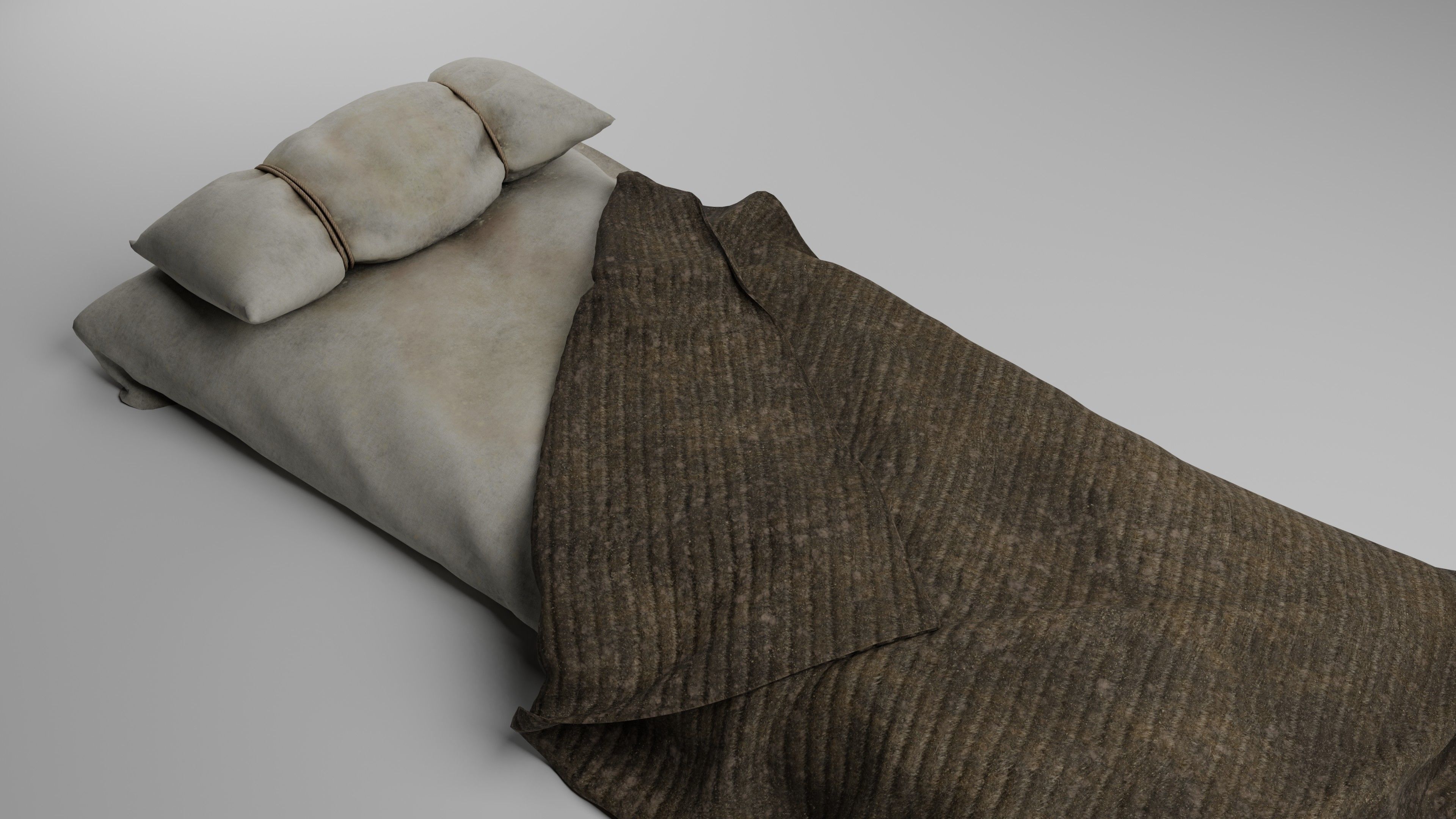 Mattress - Old Bed - Jergon 3D model_7