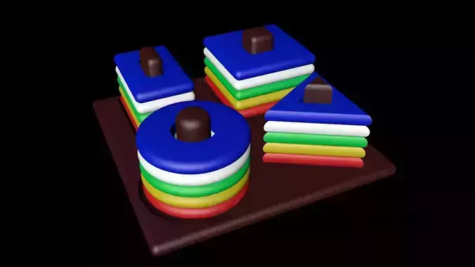 Montessori basic shapes toy 3D print model