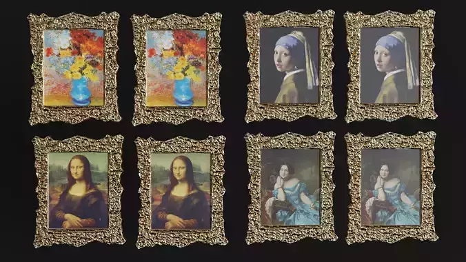 Painting image earring 4styles v3