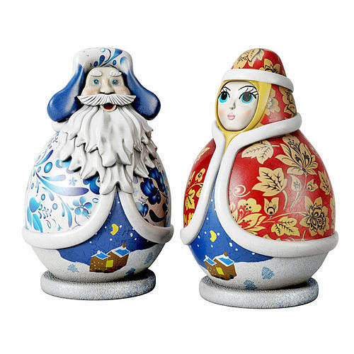 Santa Claus and Snow Maiden 3D model