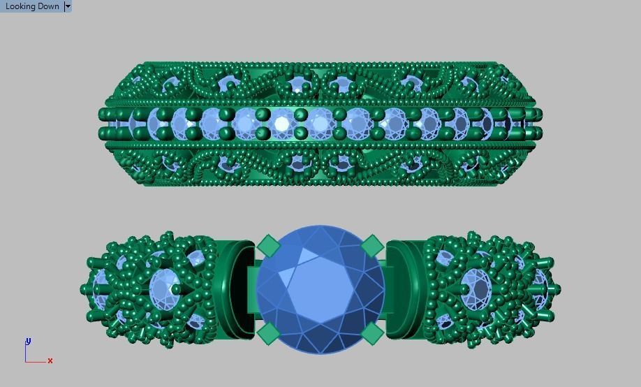 solitaire ring set 3D print model_17