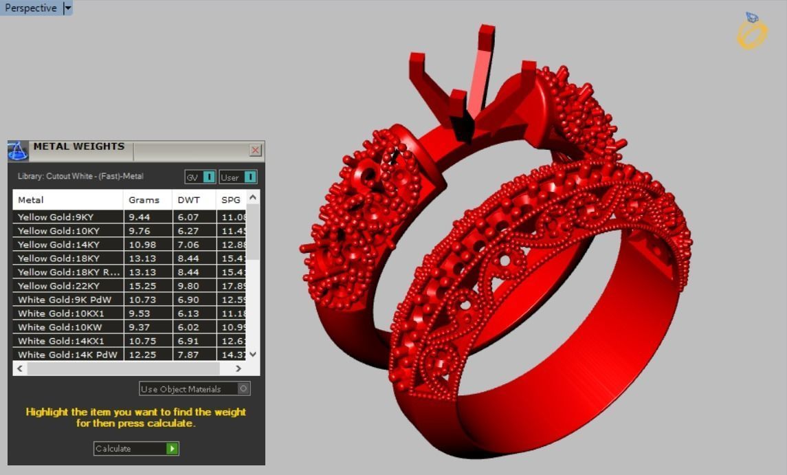 solitaire ring set 3D print model_21