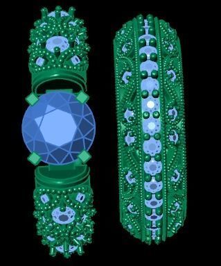 solitaire ring set 3D print model_37