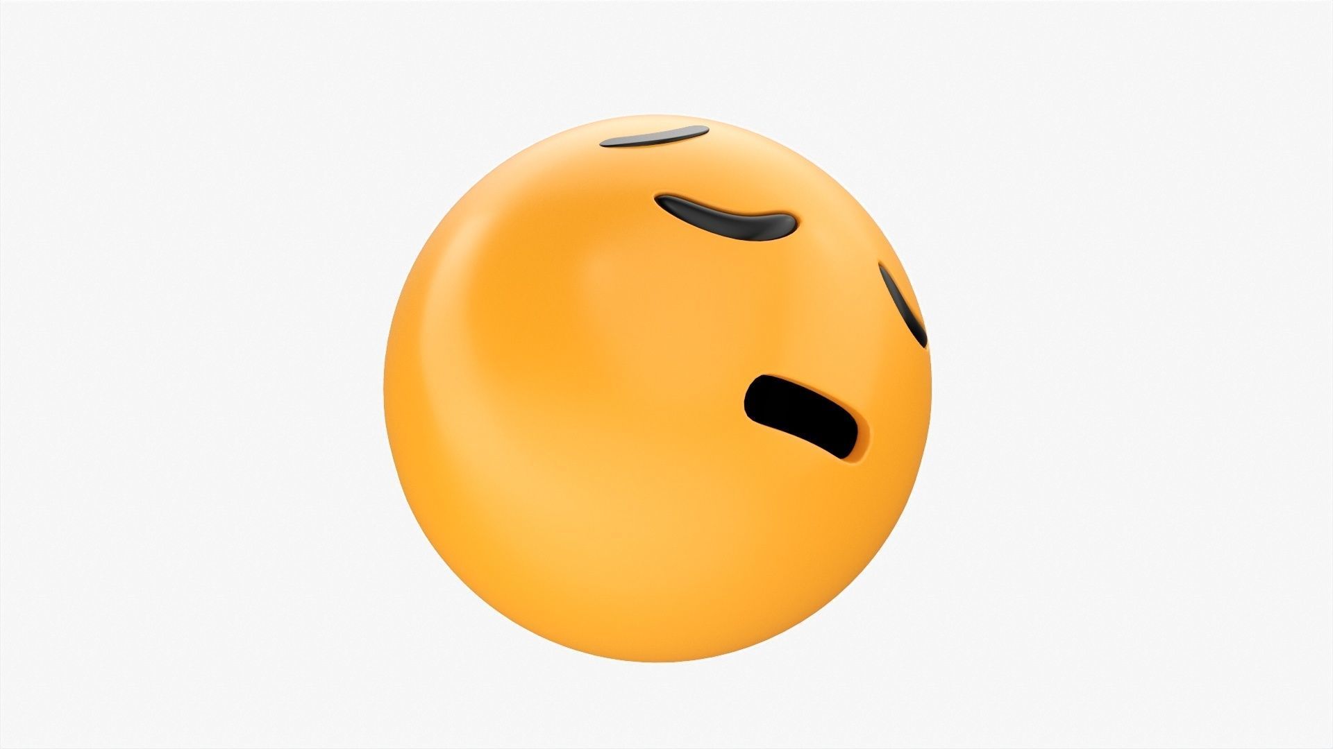 Emoji 038 Pensive 3D model_4