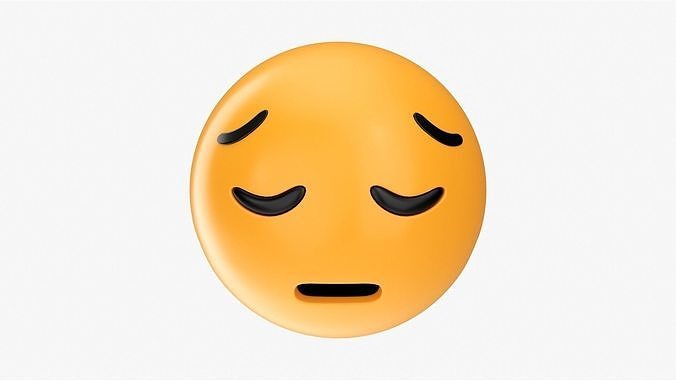 Emoji 038 Pensive 3D model