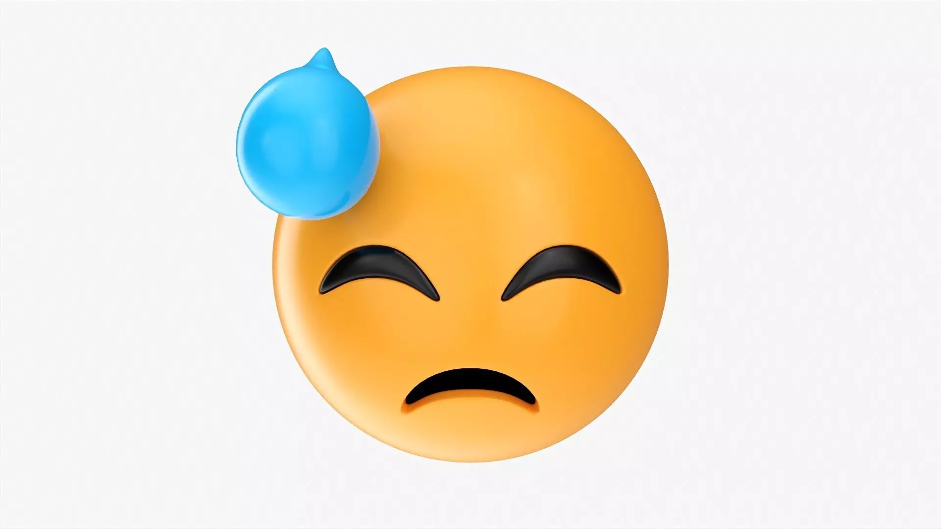 Emoji 039 With cold sweat 3D model