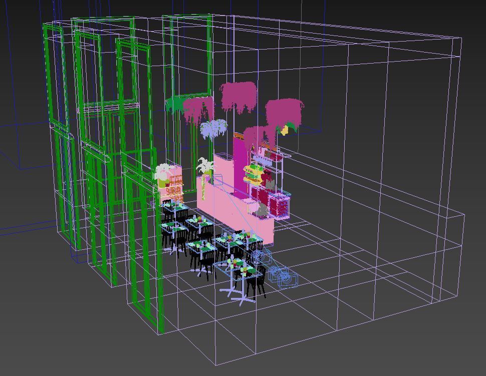 Prado Restaurant Lisbon 3D model_25