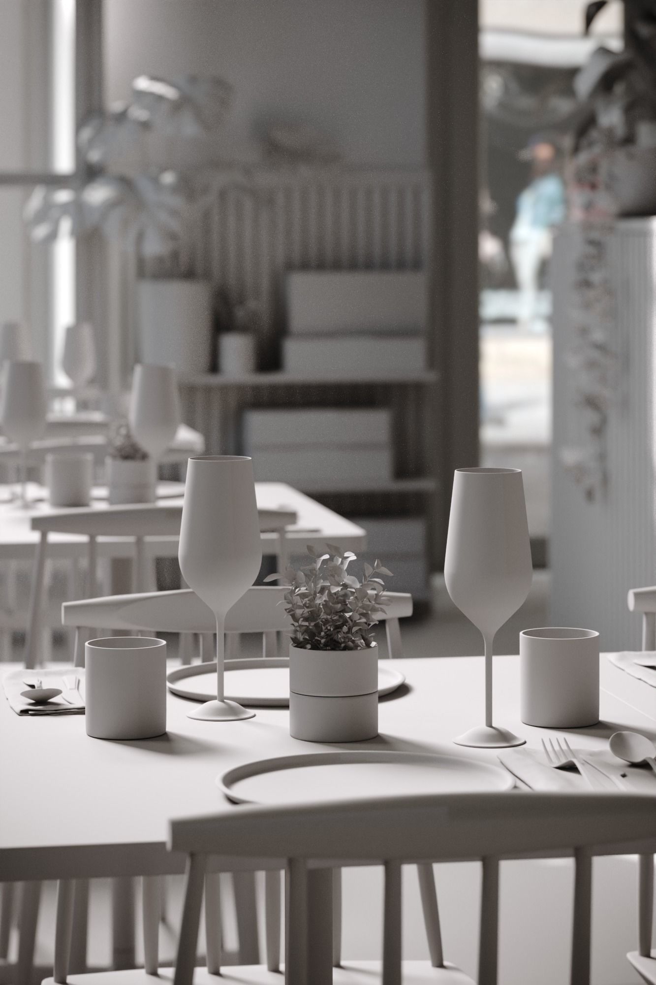 Prado Restaurant Lisbon 3D model_3