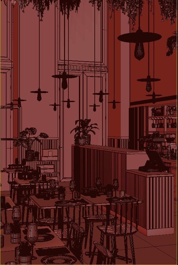 Prado Restaurant Lisbon 3D model_4