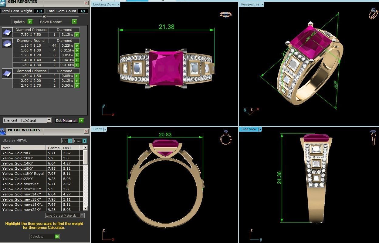 Women Ring 3D print model_8