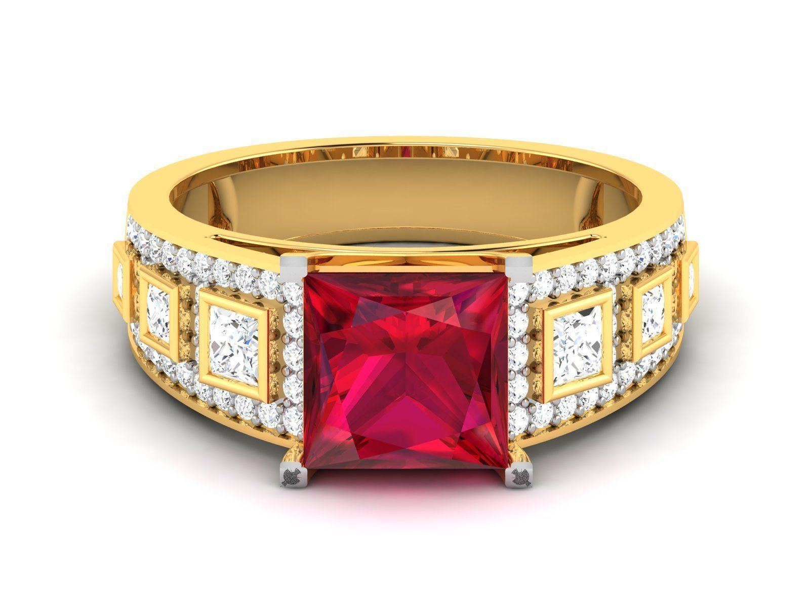 Women Ring 3D print model_6