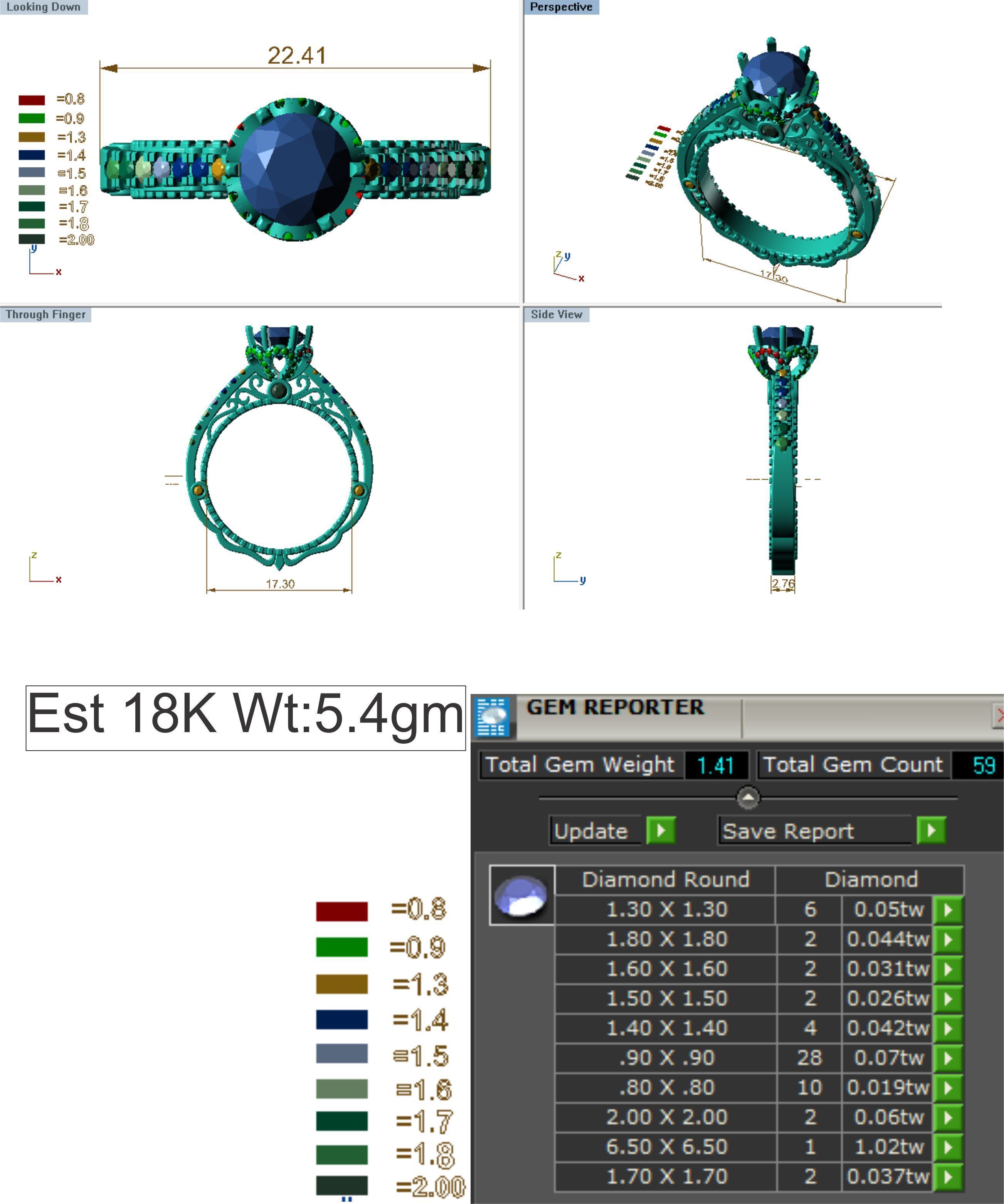 Women Ring 3D print model_8