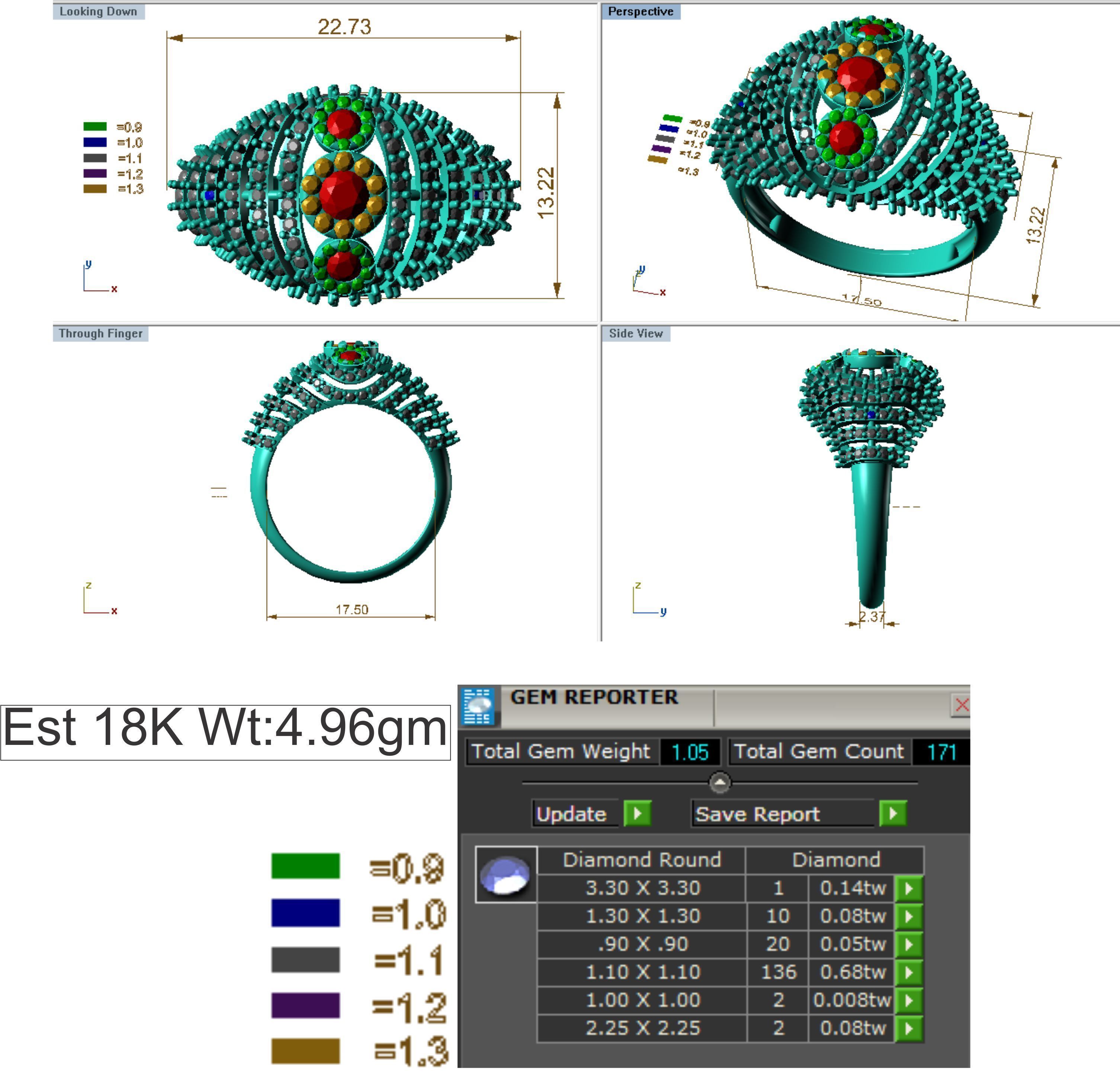 Women Ring 3D print model_8