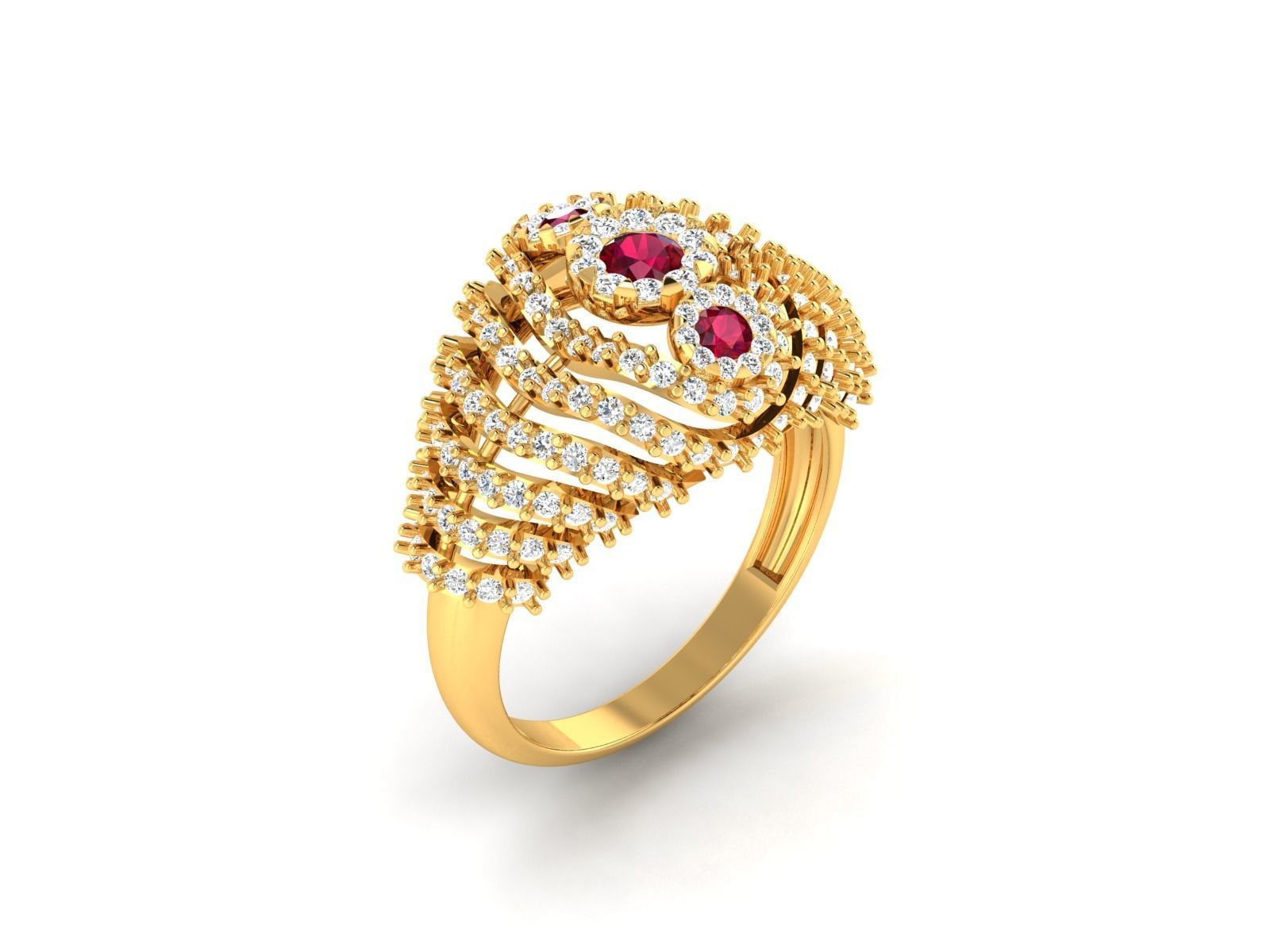 Women Ring 3D print model_1