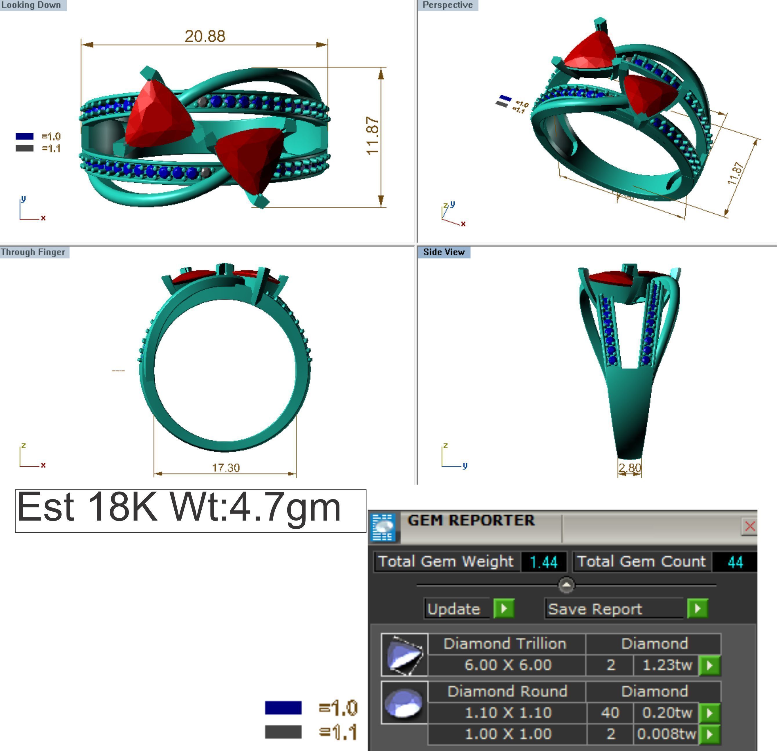 Women Ring 3D print model_8
