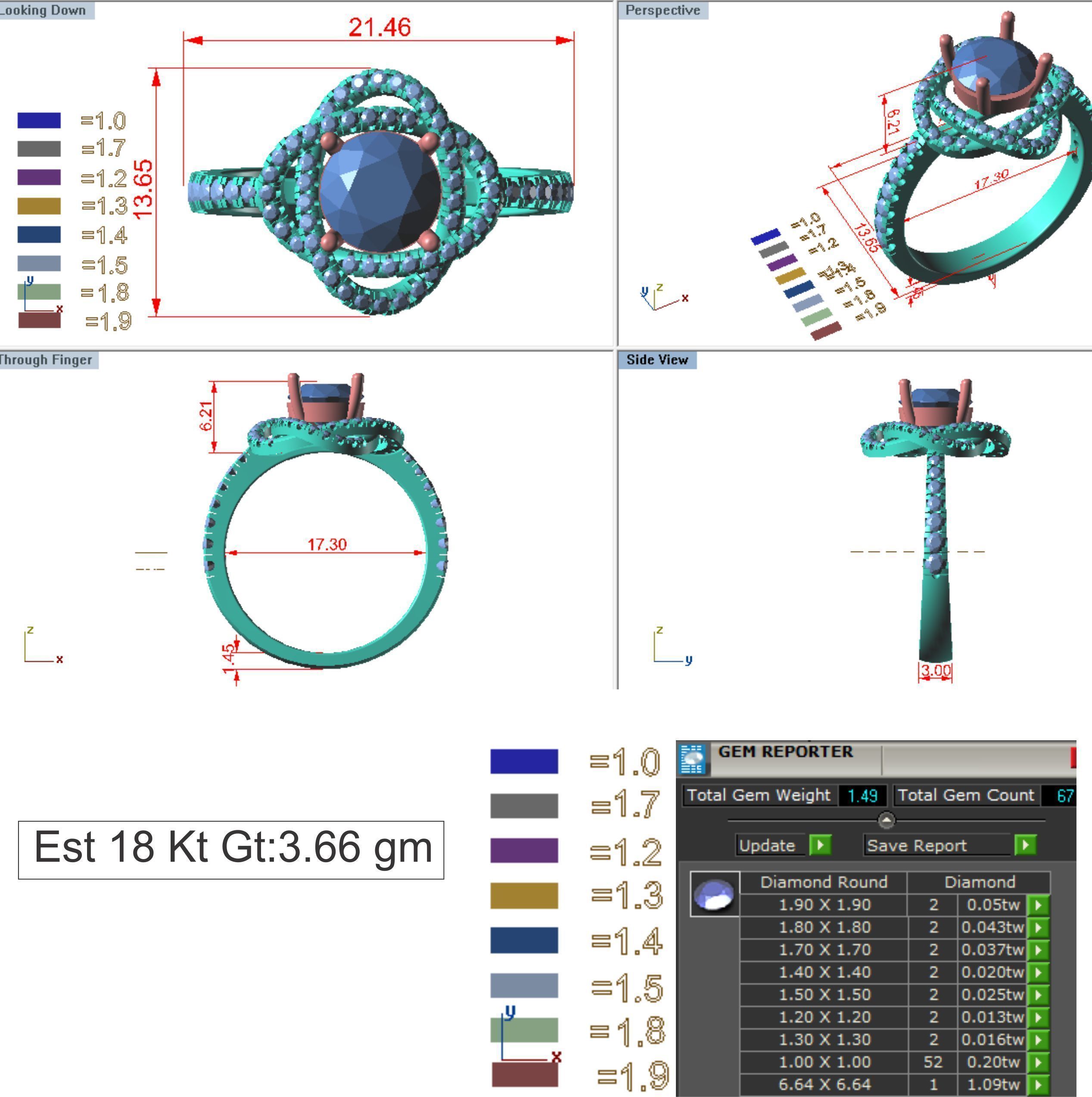Women Ring 3D print model_8