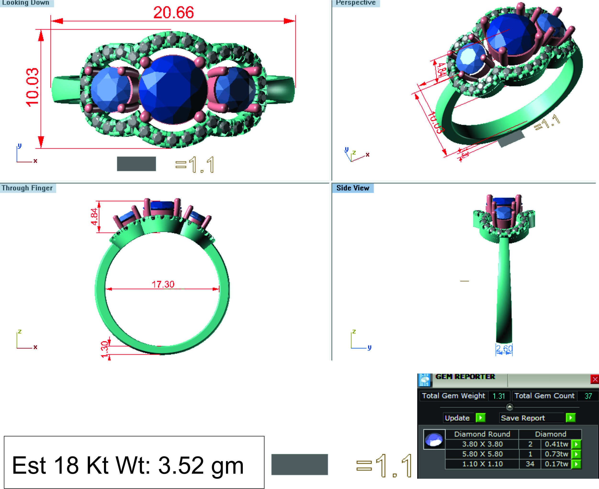 Women Ring 3D print model_8