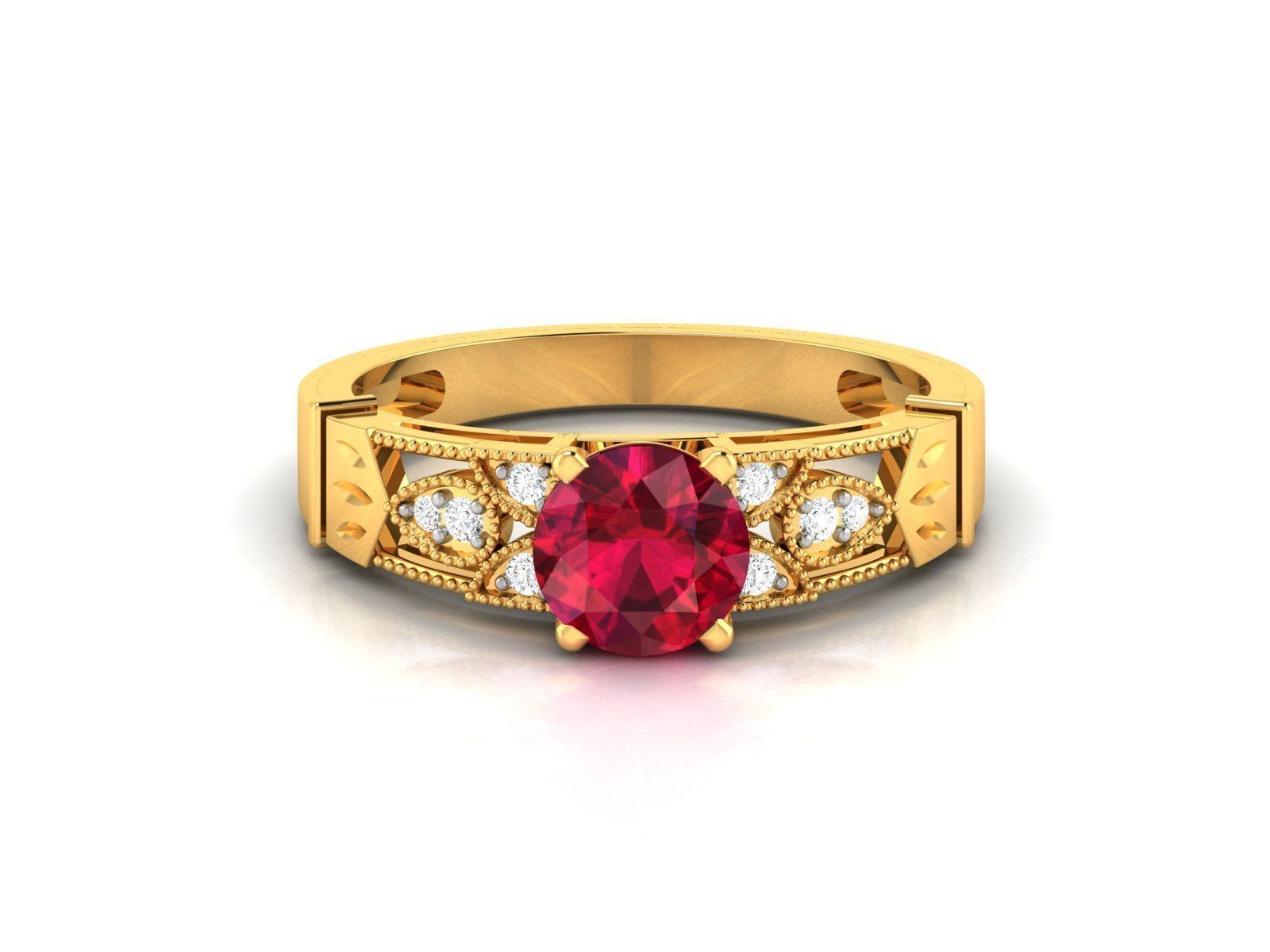 Women Ring 3D print model_7