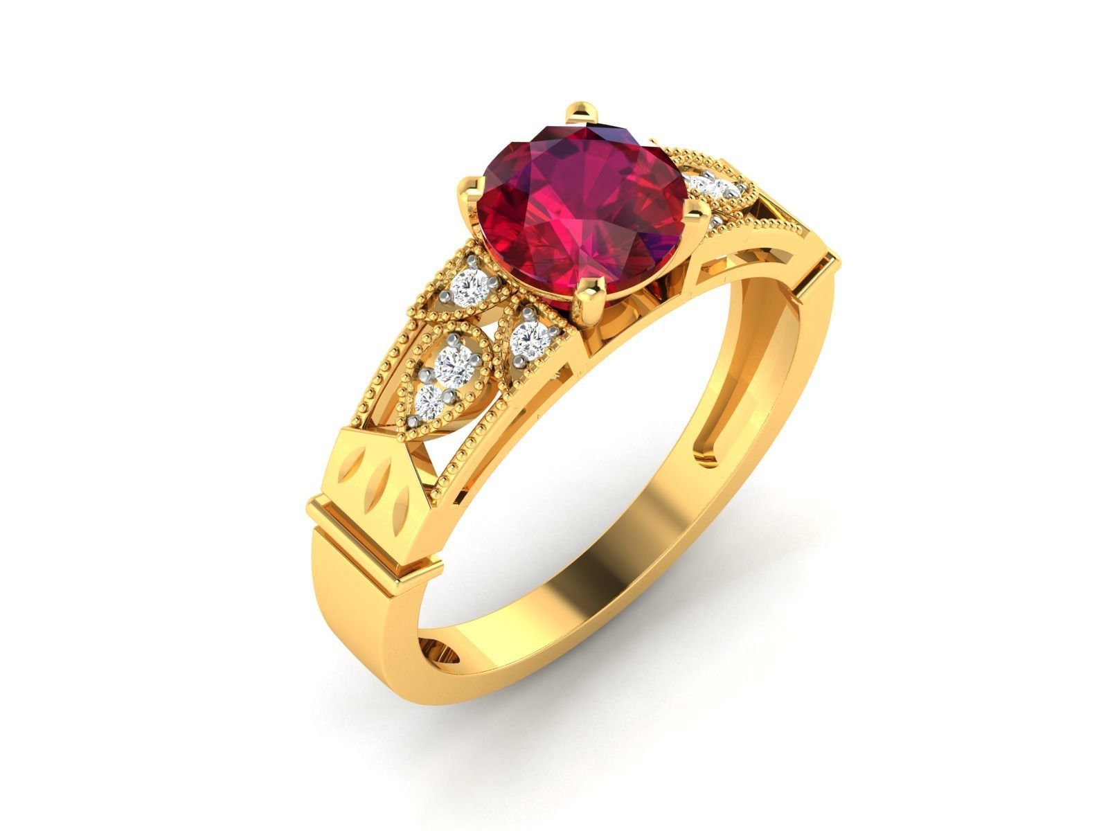 Women Ring 3D print model_1
