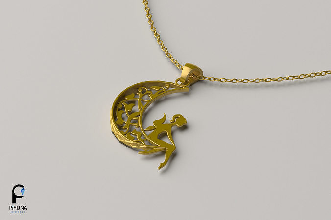 Eslimi moon pendant 038 3D print model