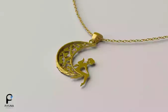 Eslimi moon pendant 038