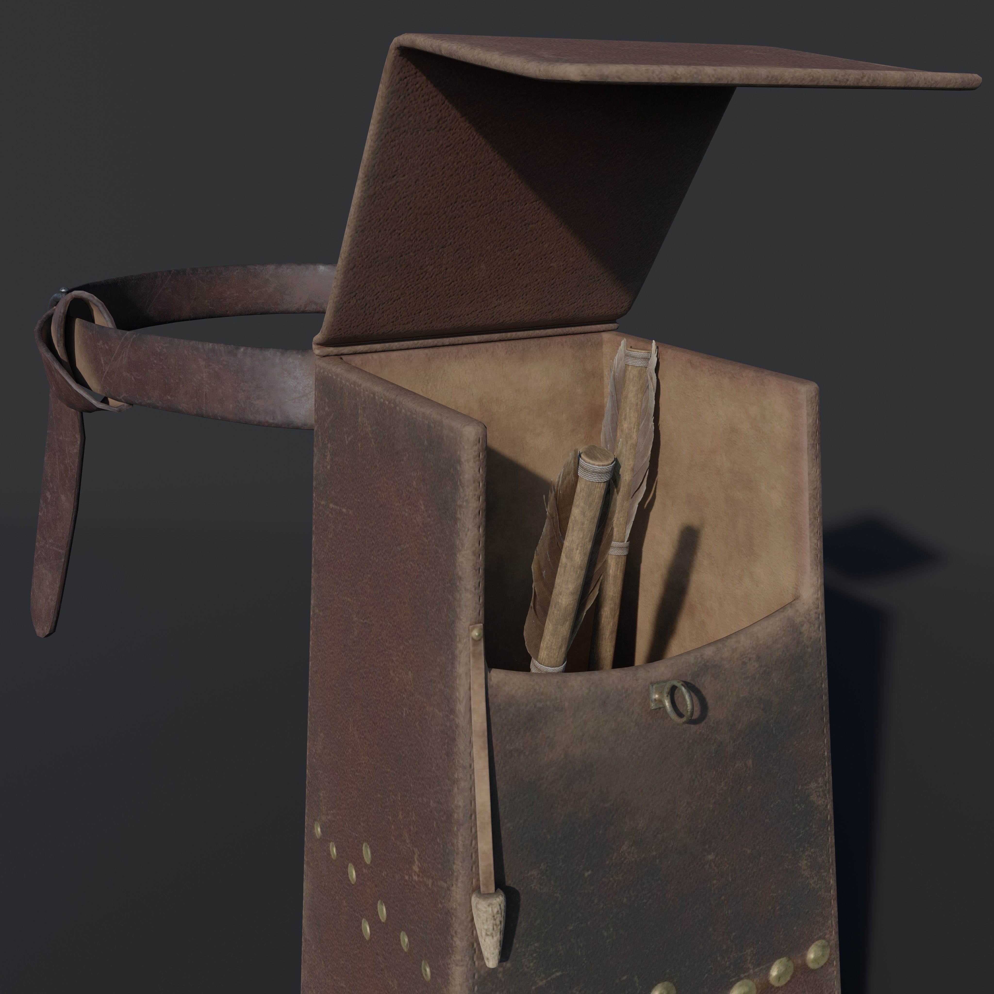 Carcaj - Aljaba Low-poly 3D model_1