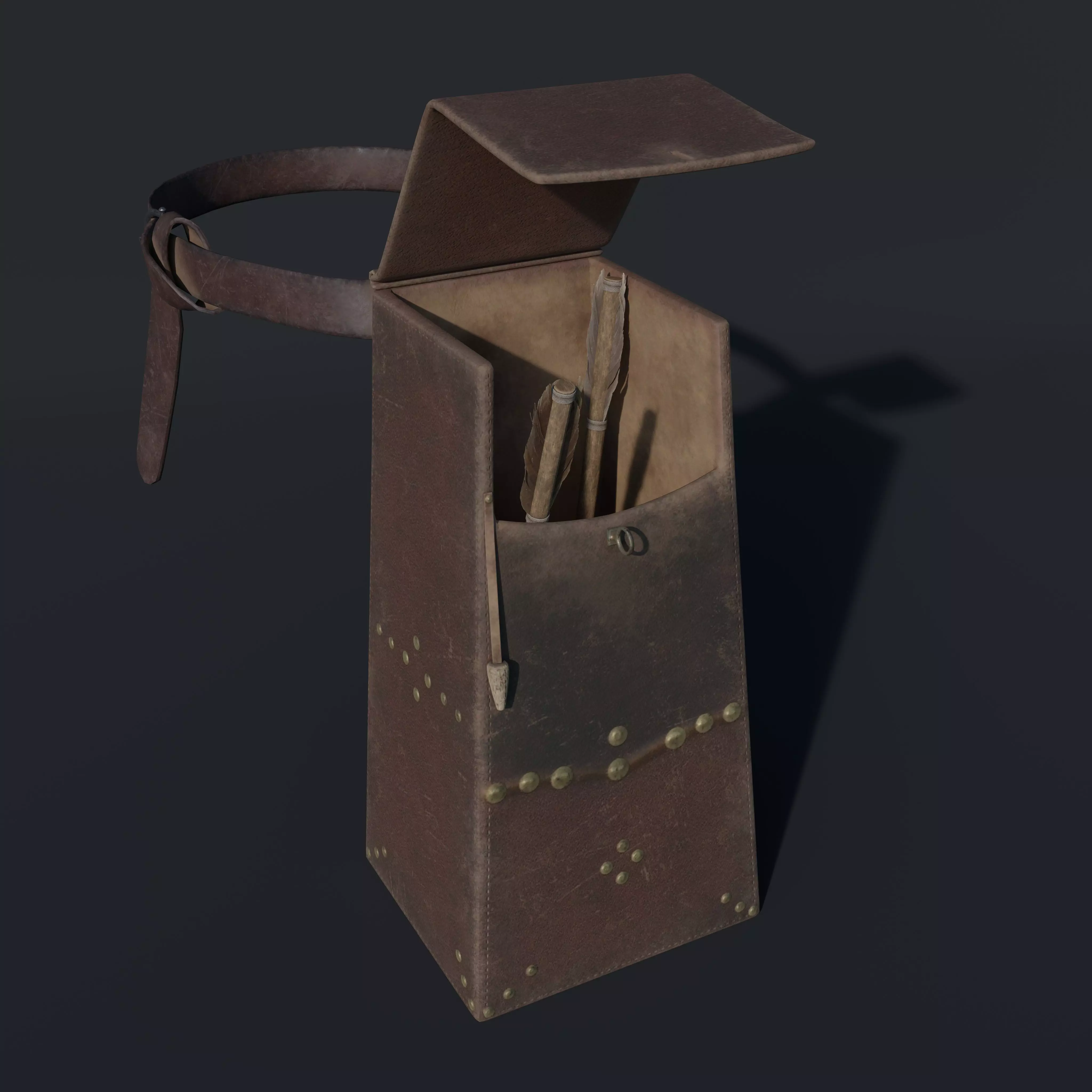 Carcaj - Aljaba Low-poly 3D model_0