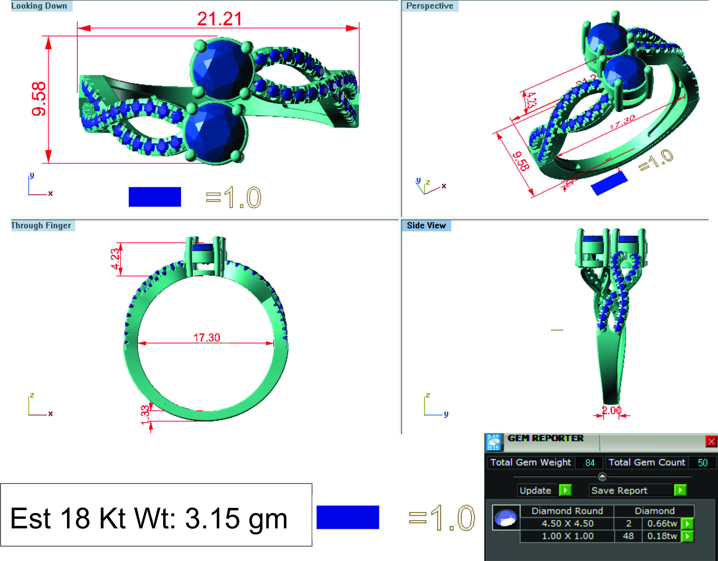 Women Ring 3D print model_4