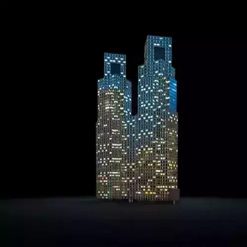 Lightening City Skyscrapers