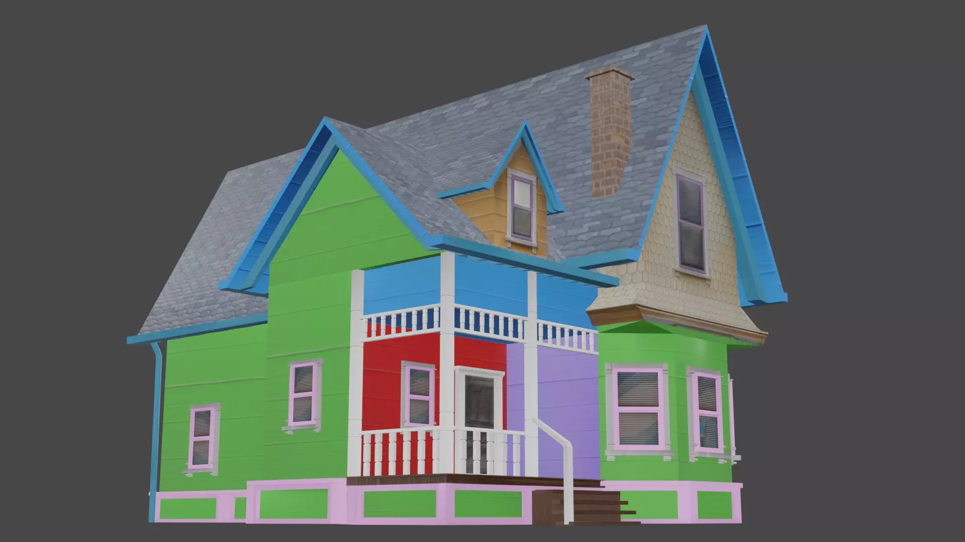 Sweet Home Low-poly 3D model_0