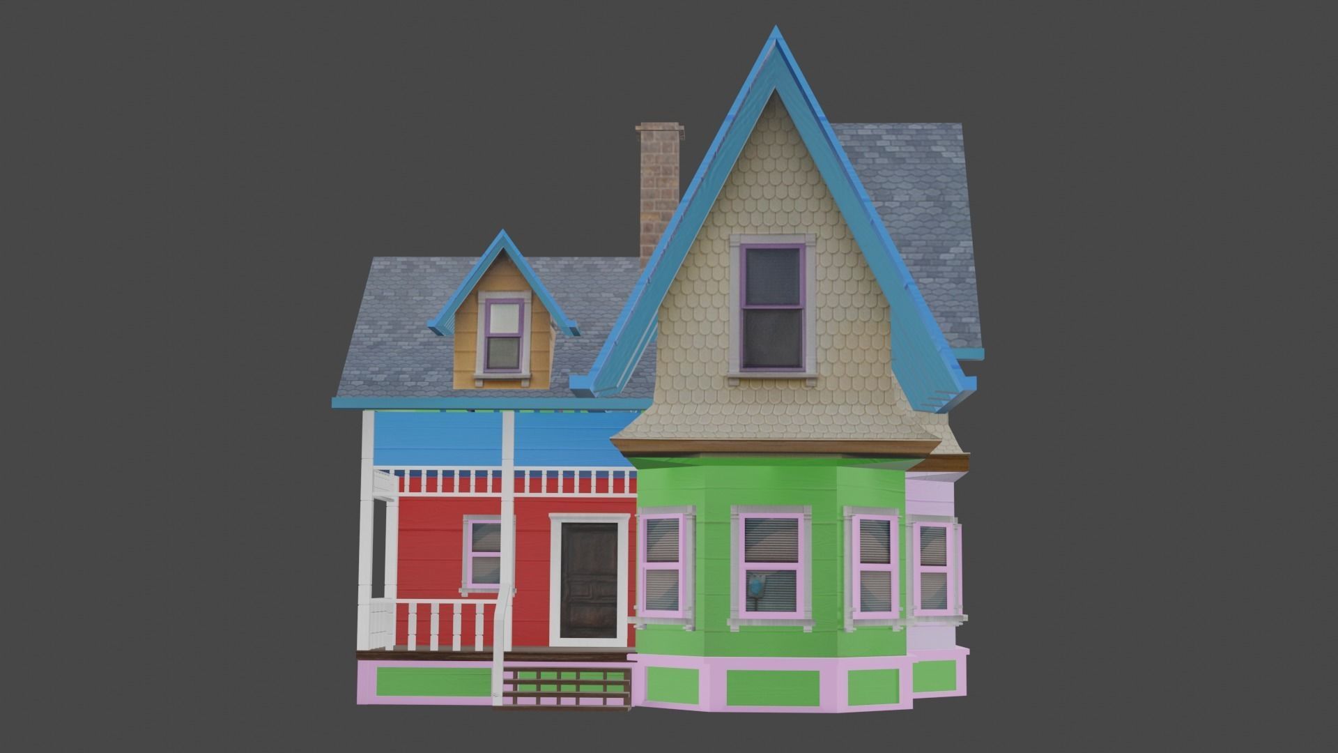 Sweet Home Low-poly 3D model_1