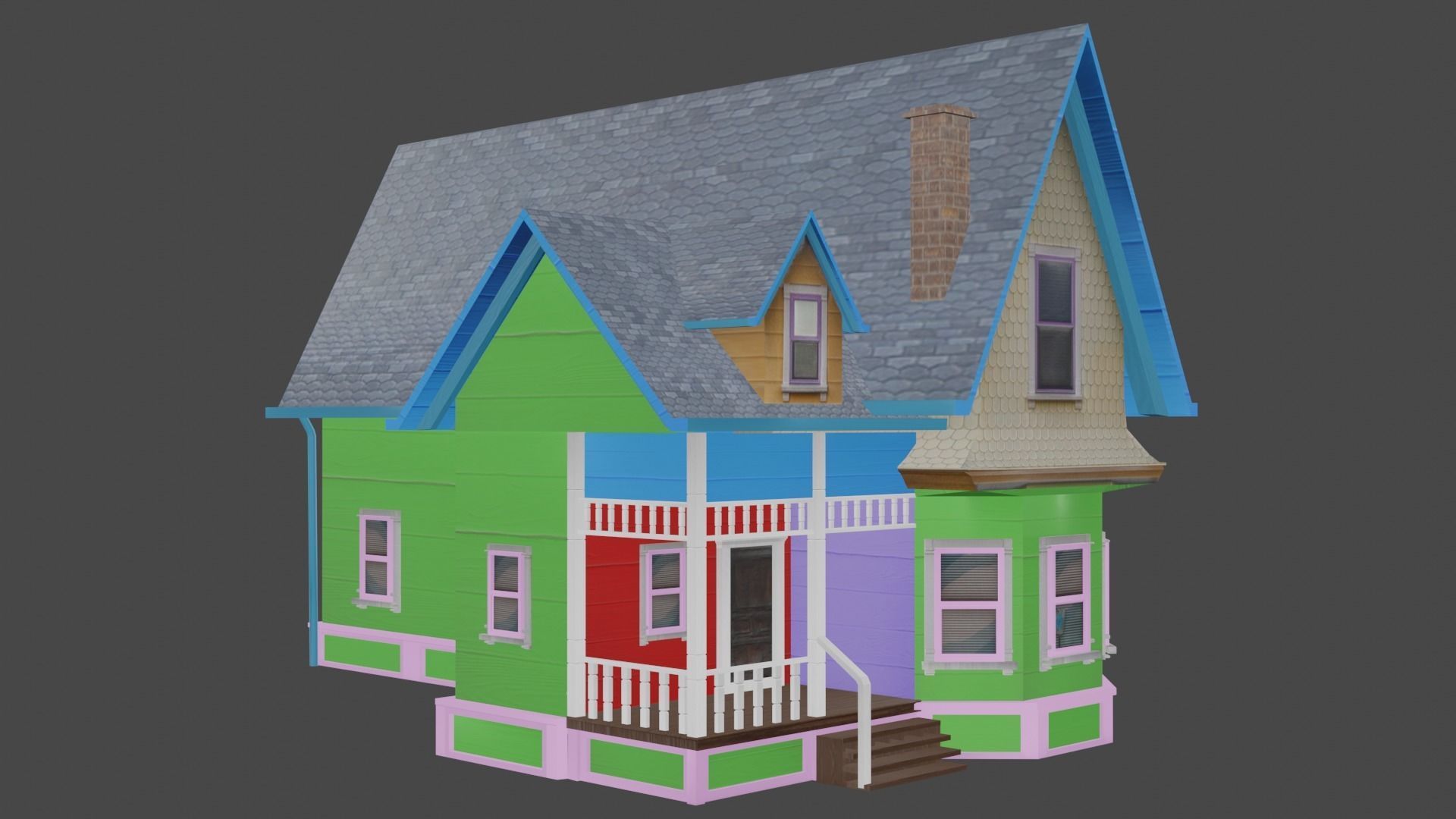 Sweet Home Low-poly 3D model_2