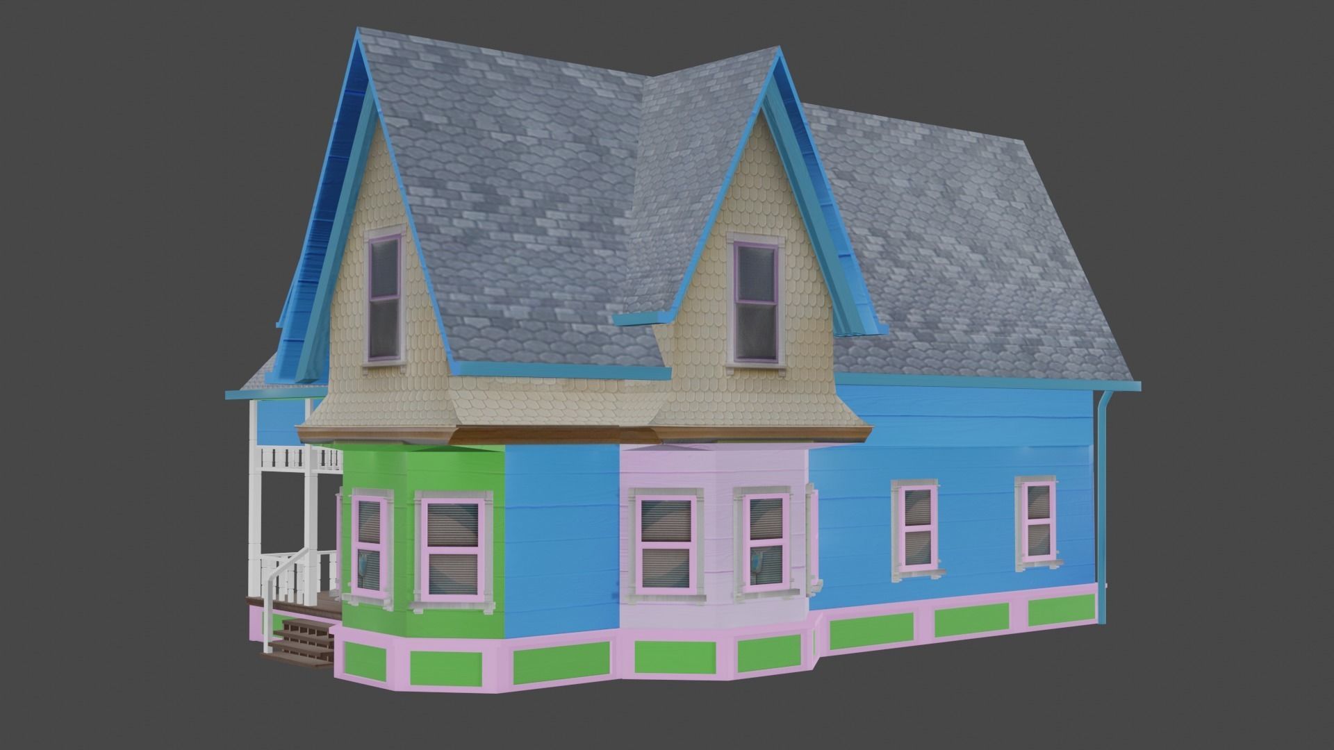 Sweet Home Low-poly 3D model_3