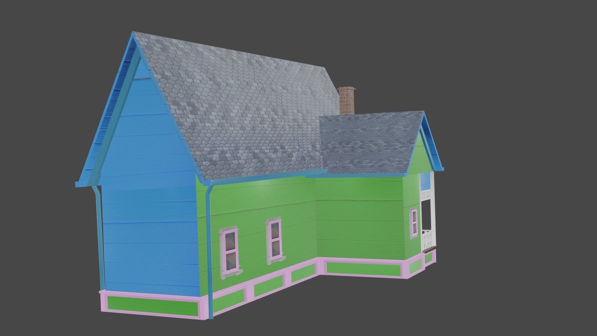 Sweet Home Low-poly 3D model_4