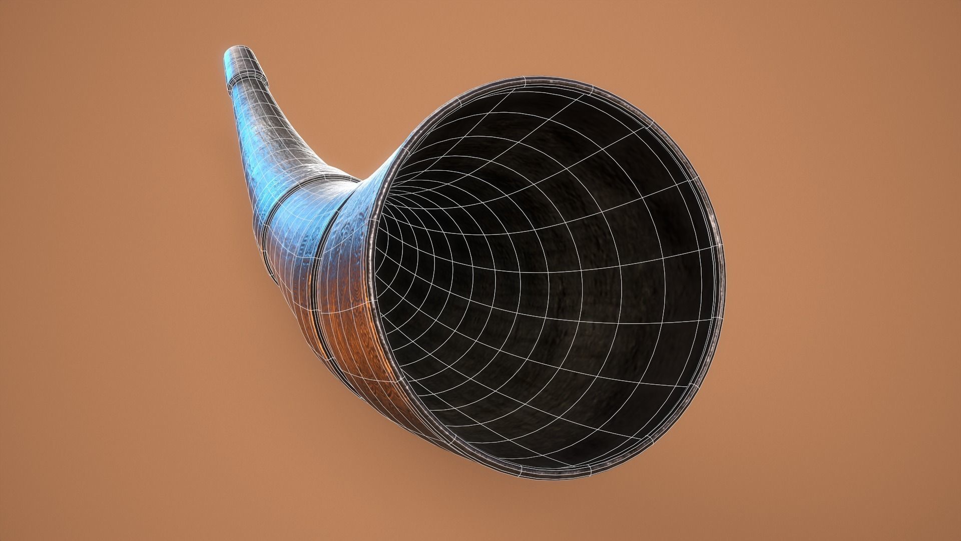 Viking Drinking Horn Low-poly 3D model_13