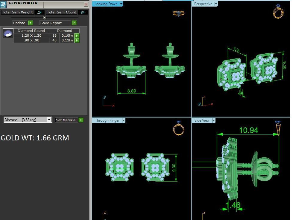 Women Earrings 3D print model_3