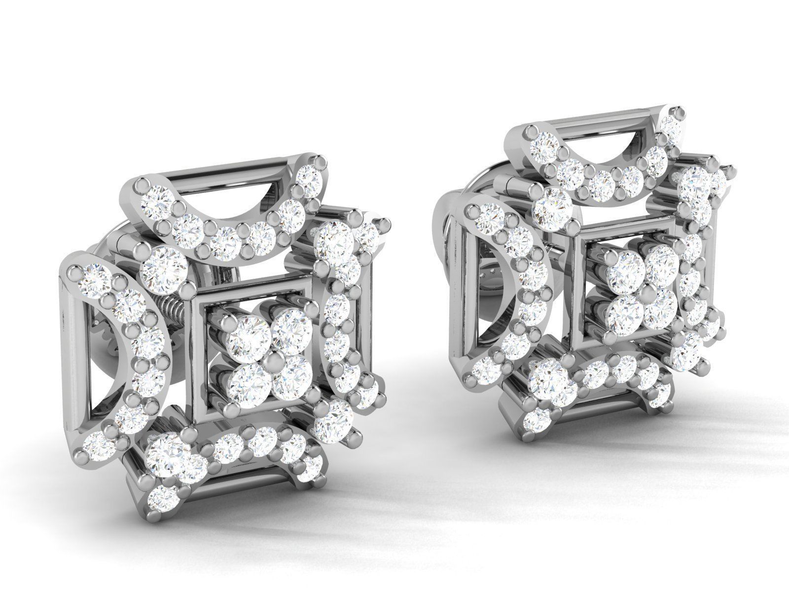 Women Earrings 3D print model_1