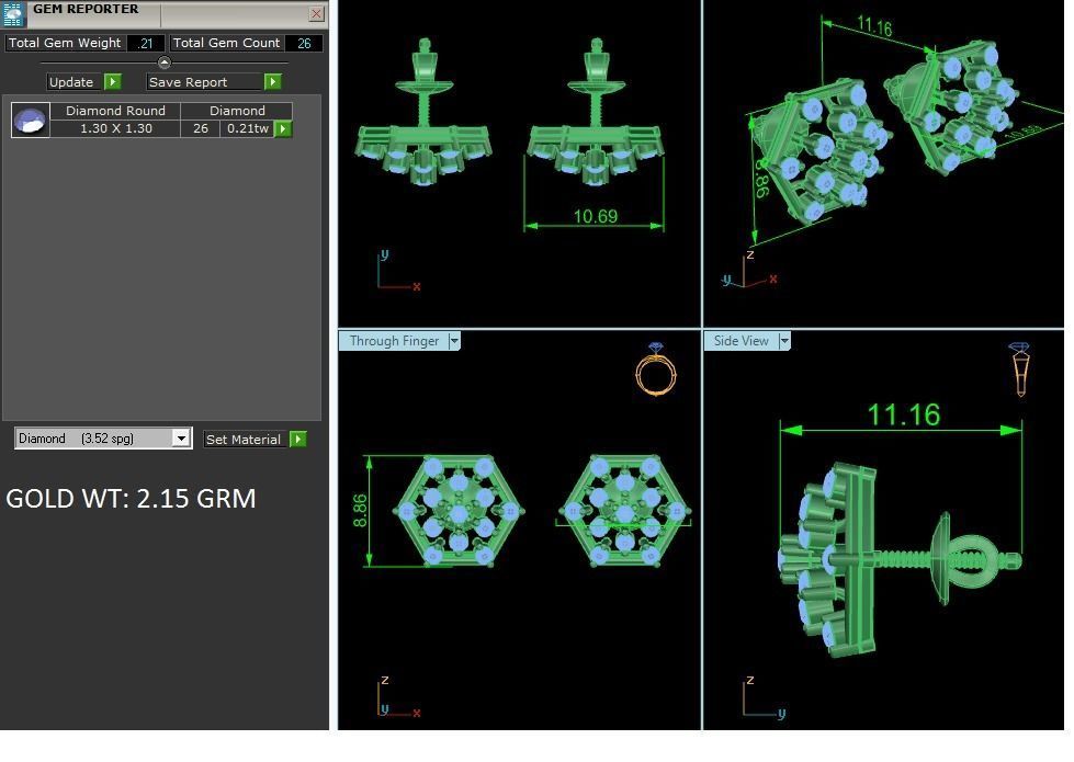 Women Earrings 3D print model_3