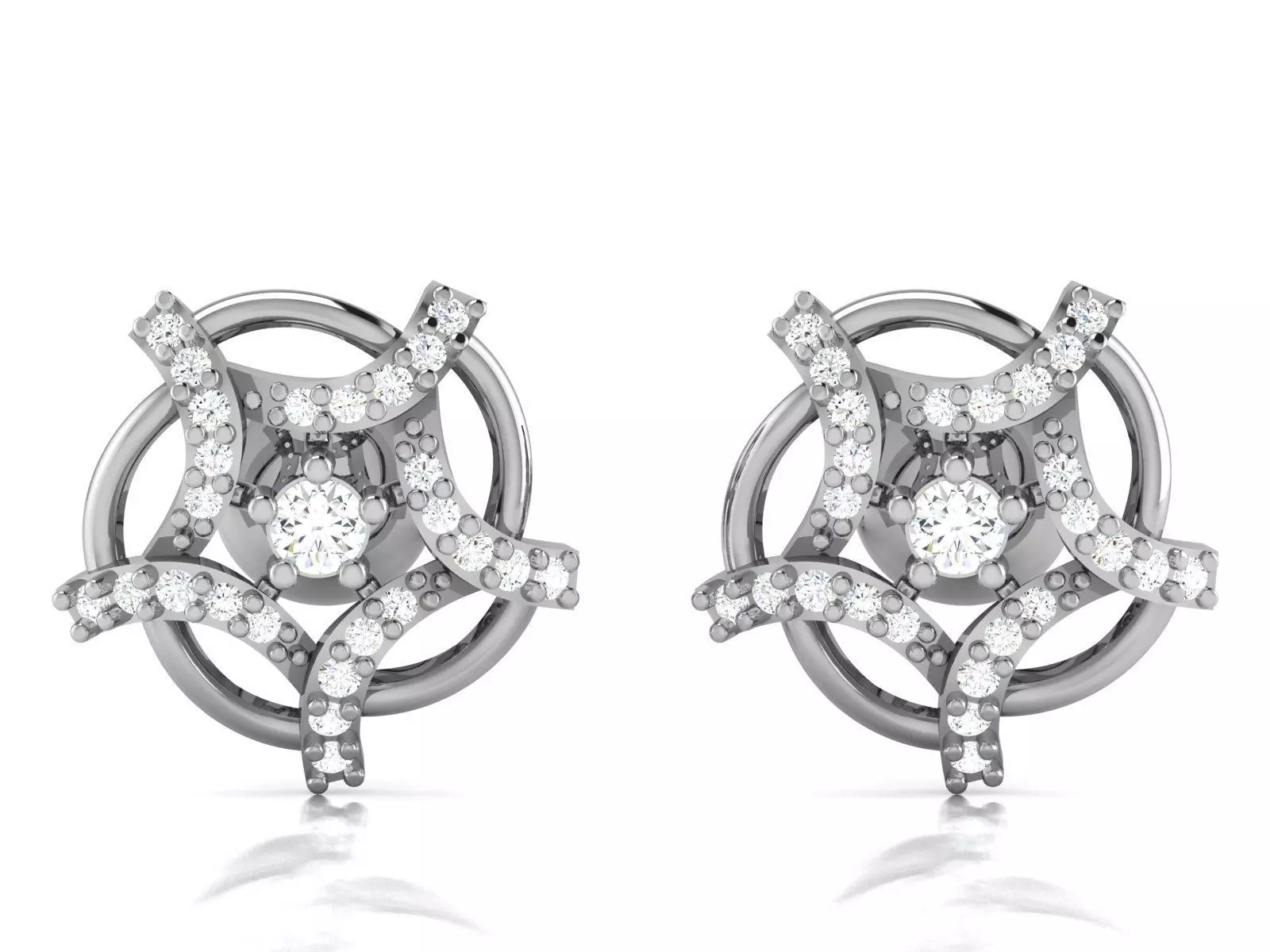 Women Earrings 3D print model_0