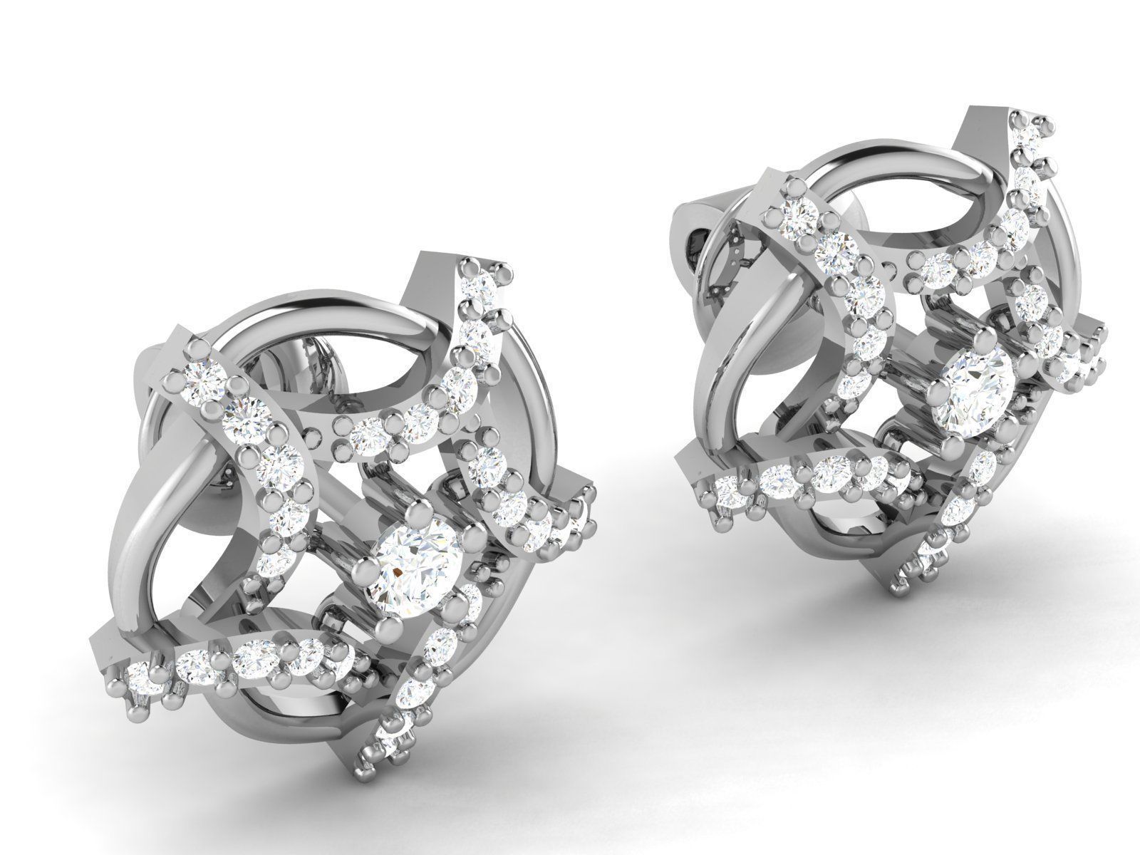 Women Earrings 3D print model_1