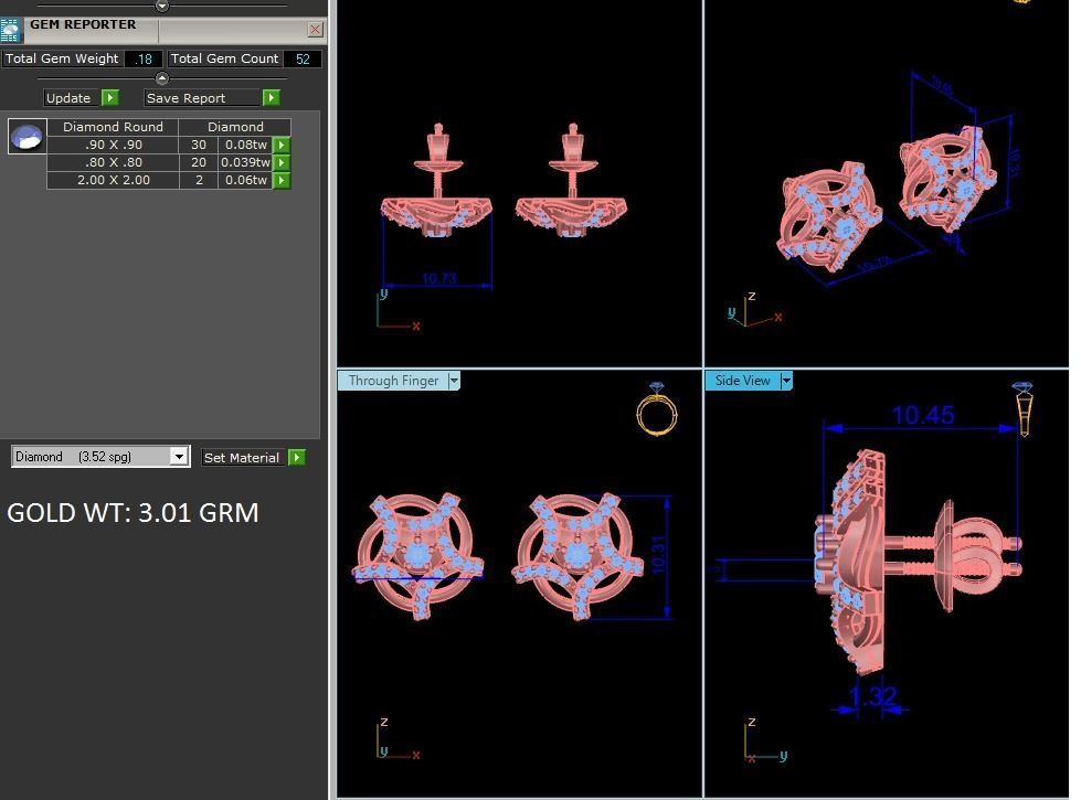 Women Earrings 3D print model_3