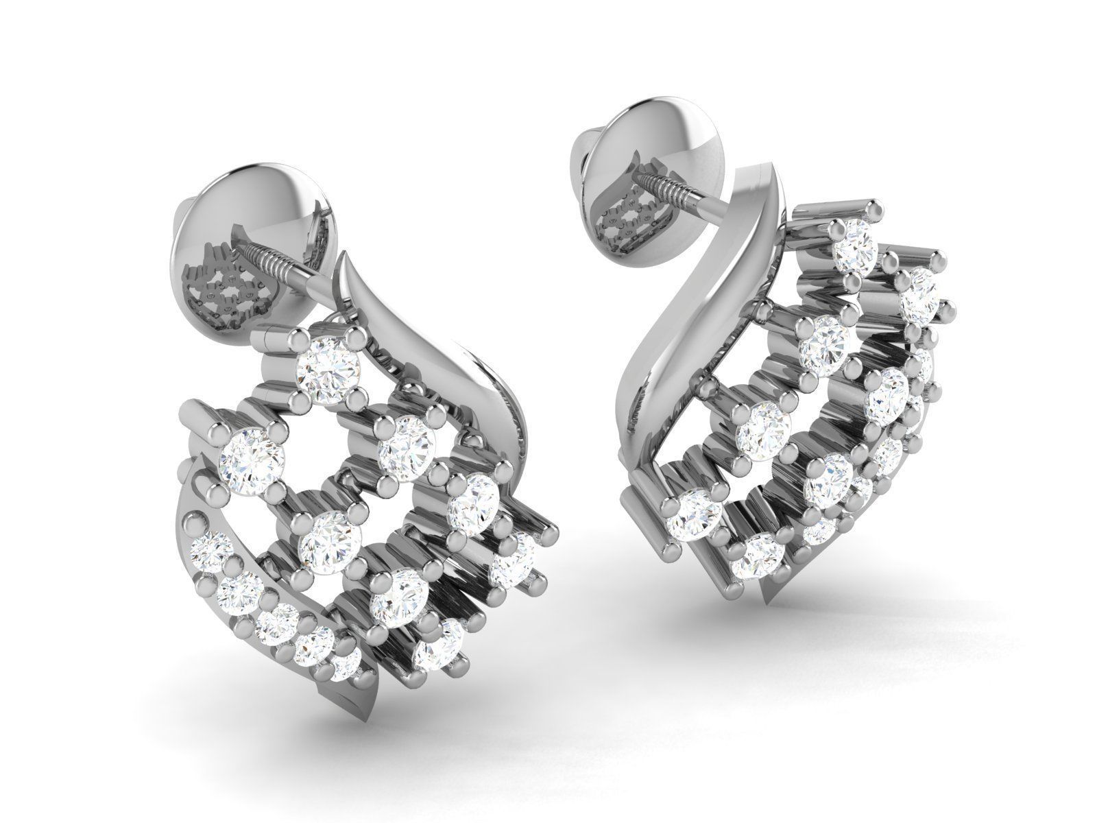 Women Earrings 3D print model_1